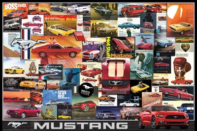 Obrázek produktu pro Ford - Mustang Vintage Ads - tisk plakátu - velikost 91,5x61 cm