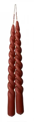 Imagen del producto de Vela cilíndrica con marca, diámetro 2,2 cm, altura 25 cm - Color coñac