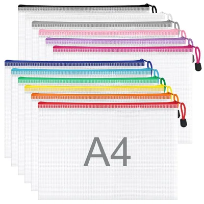 Produktbild von Dokumentenmappe Dokumententasche Ablagemappe - 12 Fächer - 33 x 23 cm - Wasserdicht - 12 Farben