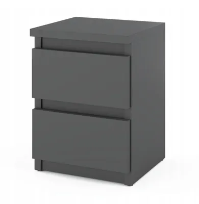 Immagine prodotto di Comodino con cassetti, comodino graphite 2 cassetti