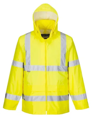 Productafbeelding van Heren Lichtgewicht Waterdichte Hi-Vis Regenjas Geel