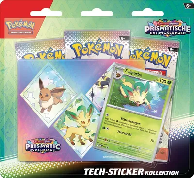 Produktbild von Pokemon Prismatische Evolution Karmesin & Purpur Tech-Sticker-Kollektion