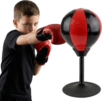 Produktbild von Boxsack, Punchingball Tisch, Desktop Punching Bag, Mini Boxsack Punchingball, Desktop Boxen Speed Ball Mit Starken Und Luftpumpe Saugnäpfen