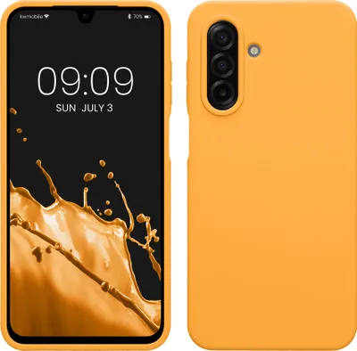 Produktbild von kwmobile Handyhülle für Samsung Galaxy A17 4G / 5G Hülle - Case Silikon - Kabelloses Laden - Schutzhülle Cover in Fruity Orange