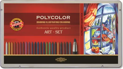 Obrázek produktu pro Koh-i-noor POLYCOLOR 3896/32 - pastelové kreslířská sada v plechovém pouzdře - 32 ks