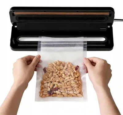 Immagine prodotto di Macchina per il sottovuoto - Macchina per il sottovuoto automatica - 150 W - 10 sacchetti per il sottovuoto - Adatta per alimenti secchi e umidi - Conservazione degli alimenti in cucina