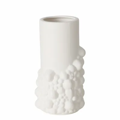 Obrázek produktu pro Hliněná váza BULE, bílá, 20,3 cm