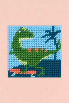 Immagine prodotto di Set da ricamo DMC Gobelin "Didier Dinosaur", prestampato, 15x15cm