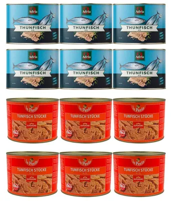 Immagine prodotto di Pezzi di tonno sott'olio La Perla o Adria 1705 g confezione da 6 pezzi