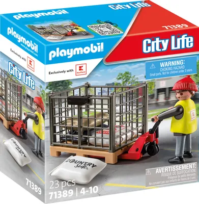 Immagine prodotto di PLAYMOBIL Kaufland 71389 Transpallet con gabbia per pallet