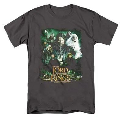 Image de T-shirt Lord of the Rings, modèle unie pour hommes/femmes, référence TV39169 (taille XXL), couleur anthracite