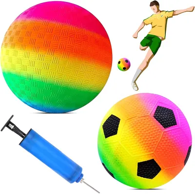 Zdjęcie produktu dla Piłka do gry w kickball/softball, średnica 20,5 cm, 2 sztuki, przeznaczona dla dzieci i do użytku w pomieszczeniach i na zewnątrz