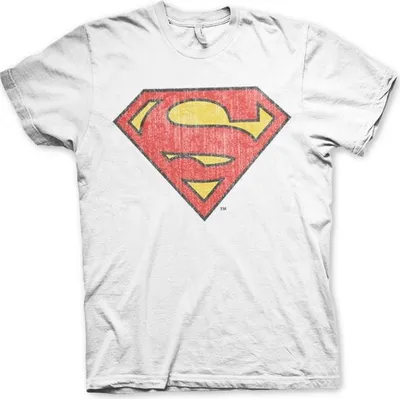 Produktbild von Superman Washed Shield T-Shirt - Medium - White
