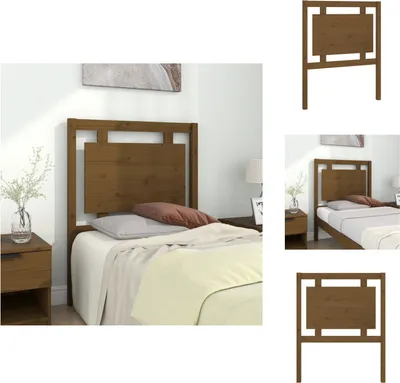 Produktbild von vidaXL Kopfteil Honigbraun 80,5x4x100 cm Massivholz Kiefer -  Kopf- & Fußenden