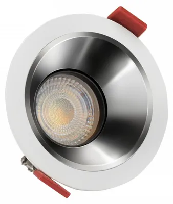 Produktbild von Spectrum Einbauleuchte Downlight Fiale Comfort Weiß/Silber Ø8,5cm max. 10W GU10 ohne Leuchtmittel