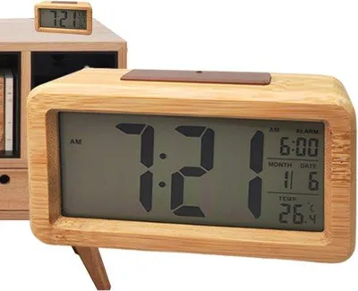 Zdjęcie produktu dla Elektroniczne budziki Houten do sypialni i biura – funkcja regulowanego czasu budzenia