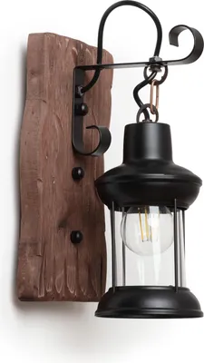 Produktbild von Wandleuchte Schwarz, 30x14x20 cm, E27 Fassung für anpassbare Lichtstimmung