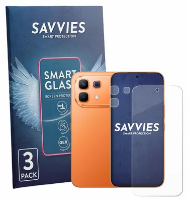 Produktbild von 3x Savvies Schutzglas Folie für Infinix Note 60 Pro (Display+Kamera) 9H Panzer Schutzfolie Glas Displayschutz klar transparent