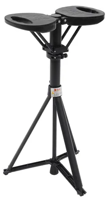 Image de Wanderstock, hauteur réglable, siège portable, noir