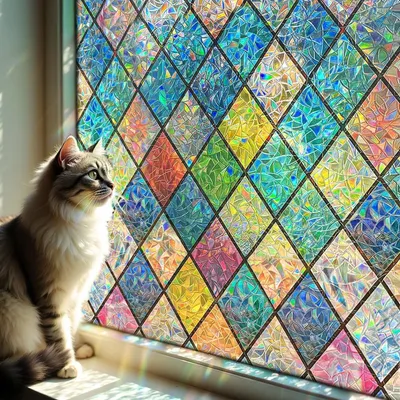 Produktbild von Folien für Fenster mit Regenbogeneffekt und UV-Schutz