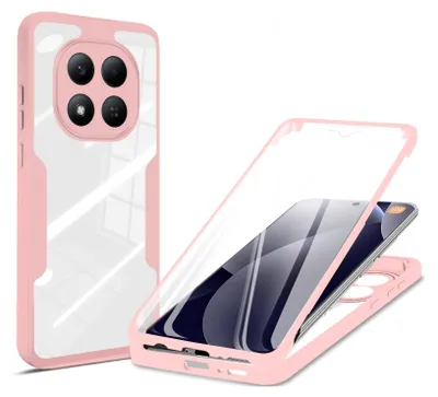 Produktbild von 360° Grad Hülle für Xiaomi Redmi Note 15 Pro 5G vollschutz Integriertem Displayschutz in Rosa