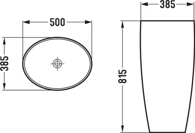 Immagine prodotto di Mexen Nea lavabo a colonna 50 x 38 cm, bianco - 26055000