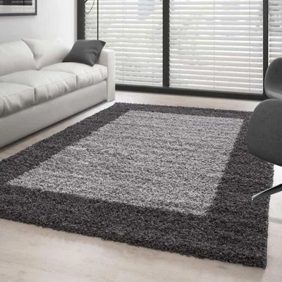 Produktbild von TapisTrend Zotteliger Teppich Grau und Hellgrau 300x400 cm Hochfloriger Wohnzimmerteppich, zweifarbig
