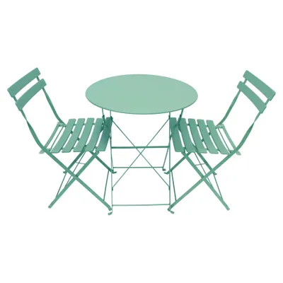Produktbild von Bistro-Set Green, 3tlg., Metall, Kunststoff