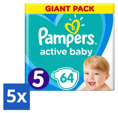 Imagen del producto de 5 pañales Pampers Active Baby, talla 5 (11-16 kg) - Paquete económico - 5 unidades