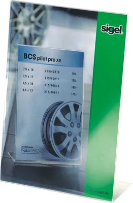 Produktbild von Tischaufsteller A4 schräg glasklar VE=10x1 Stück