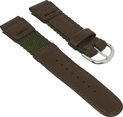 Produktbild von Casio Uhrenarmband W-94 IllumiOutdoorr Textil/Leder Mix grün/braun
