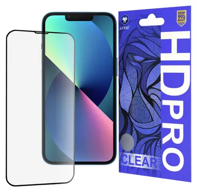 Zdjęcie produktu dla Lito - HD Pro Clear Szkło - iPhone 13 / iPhone 13 Pro / iPhone 14 - czarne