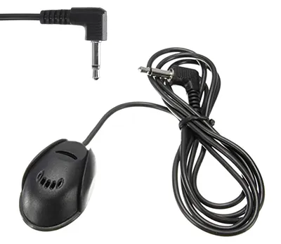 Immagine prodotto di Microfono portatile con connettore mini jack TRS da 3,5 mm - Microfono esterno per autoradio - Sensibilità di 32 dB