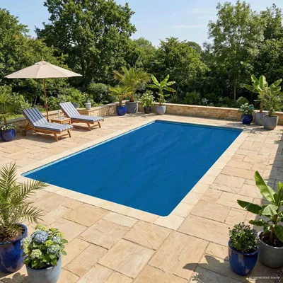 Produktbild von Möbel Solar Poolabdeckung Hochwertig 800 x 400 cm 200 μm QuadratischPoolzubehör - Poolzubehör c7490