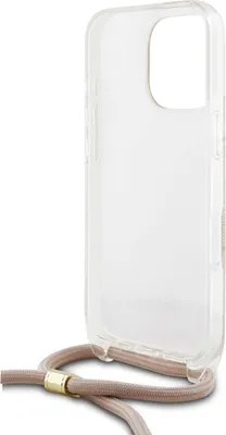 Produktbild von Guess GUHCP16XHC4SEP iPhone 16 Pro Max    6.9" pink hardcase Crossbody Cord 4G Print Schutzhülle
