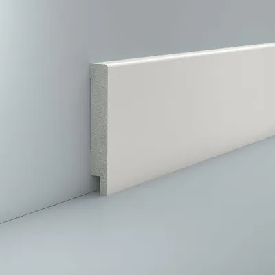 Produktbild von Sockelleiste Kunststoff 16 x 100 RAL 9016 Fussleiste Hartschaum Bad Küche