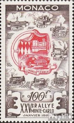 Produktbild von Briefmarken Monaco 1955 Mi 496 (kompl.Ausg.) mit Falz Rallye