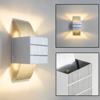 Produktbild von Arnaz »Arnaz« Wandlampe eckige aus Metall in Aluminium