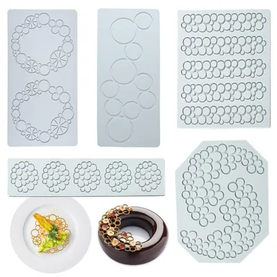 Produktbild von Silikonform Backen DIY Kuchendekoration 5 Stück Lebensmittelecht Temperaturbeständig -40°C bis 230°C
