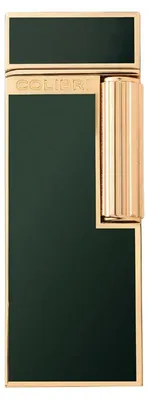 Produktbild von Colibri Feuerzeug Continental grün / gold, unbefüllt