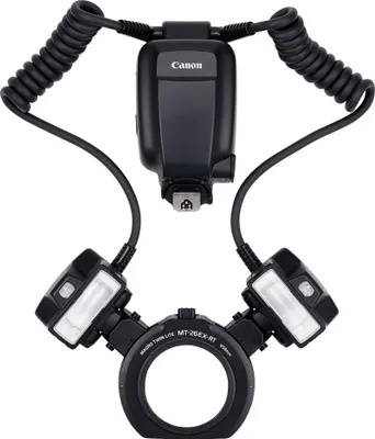 Produktbild von Canon Macro MT-26EX-RT Twin Lite Blitzgerät, 5,5 s, Drahtlose Verbindung, 570 g, Makro-Blitz