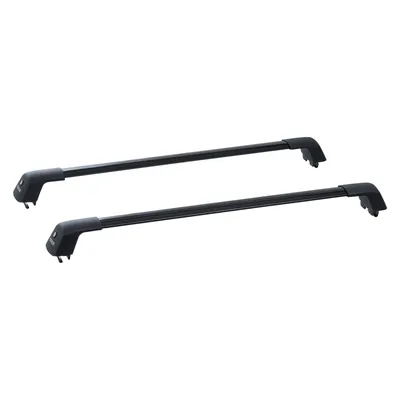 Zdjęcie produktu dla Uniwersalna poprzeczka bagażnika dachowego SucceBuy, aluminiowa, 2 szt., maks. 122,8 cm, pasuje do rowkowanych relingów bocznych bez szczeliny, nośność 100 kg