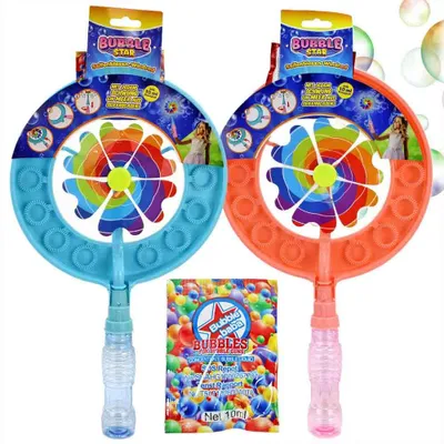 Produktbild von 2 Stück Seifenblasen Windrad inkl. Flasche - ca. 40 cm