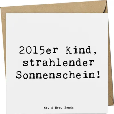 Produktbild von Mr. & Mrs. Panda Grußkarte Spruch 2015 Geburtstag Sonnenschein - Weiß - Geschenk, Happy Birthday, Alter, feiern, liebevoller, Geburtstagsgeschenk, Geburtstagskind