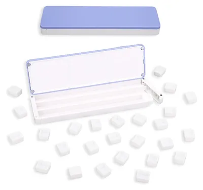 Leere Wasserfarben-Palettendose, 36 Roste, 21x6,5 cm