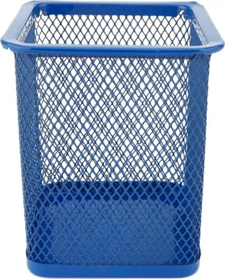 Immagine prodotto di D.RECT Portapenne angolare in metallo | Portapenne cubico in filo metallico | Portapenne multifunzionale in rete metallica per penne a sfera blu navy, 110851
