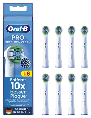 Obrázek produktu pro Oral-B | Precision Clean Brush Set | EB20RX-8 | Heads | For adults | Number of brush heads included 8 | White