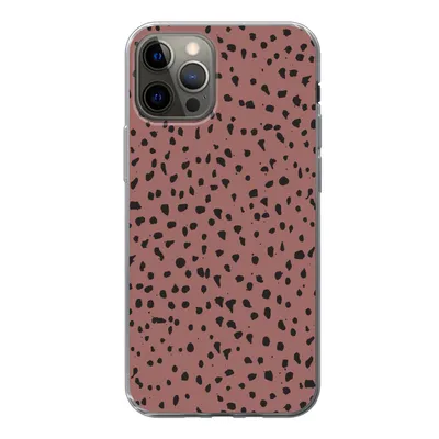 Produktbild von MuchoWow® Handyhülle Schutzhülle Hülle für iPhone 13 Pro Polka dots - Muster - Schwarz Silikon Softcase Handy Hülle - Handy-Tasche