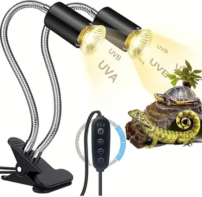 Zdjęcie produktu dla INF Podwójna lampa grzewcza do terrarium / lampa UVA dla gadów