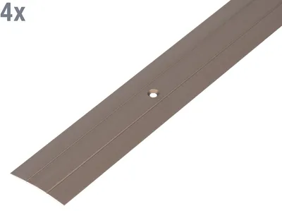 Immagine prodotto di Alberts 498580 Profilo di transizione, con due scanalature, alluminio, bronzo anodizzato, 900 x 37,8 mm, set da 4
